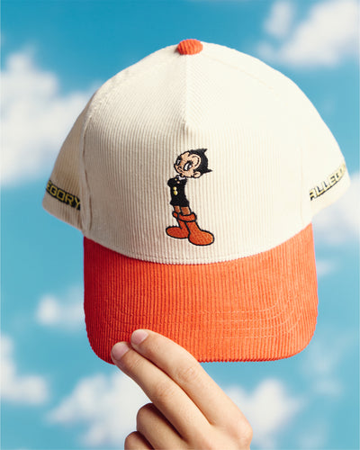 Retro Little Robot Corduroy Hat For Astro Boy™ / Cream / Terracotta Red