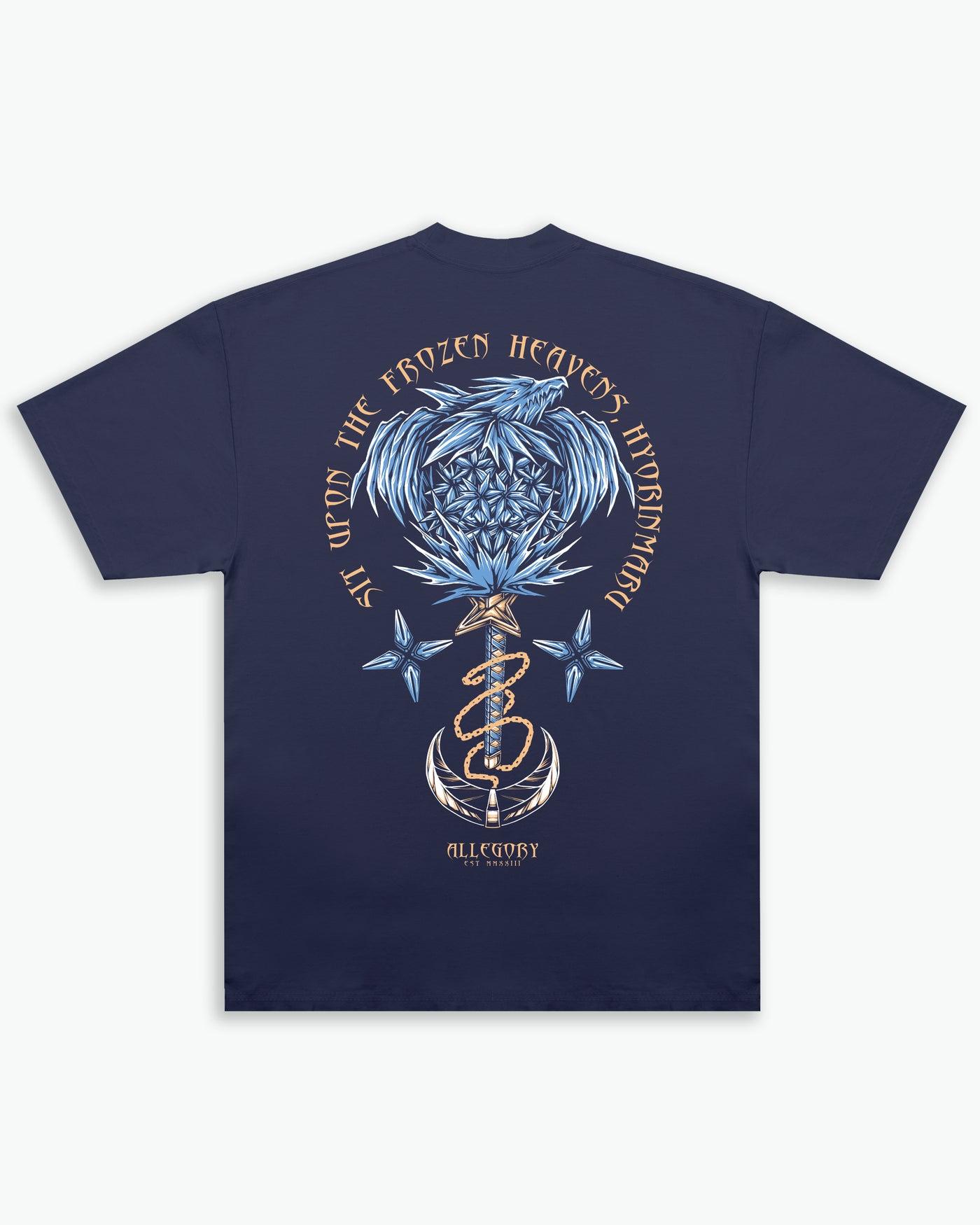 Sit Upon the Frozen Heavens Tee / Dark Navy