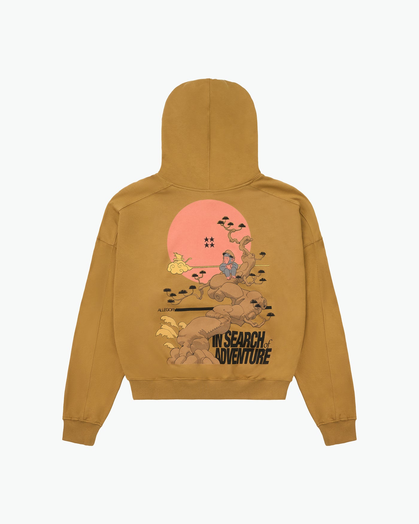 The Search Of Adventure  Heavyweight Hoodie / Gold