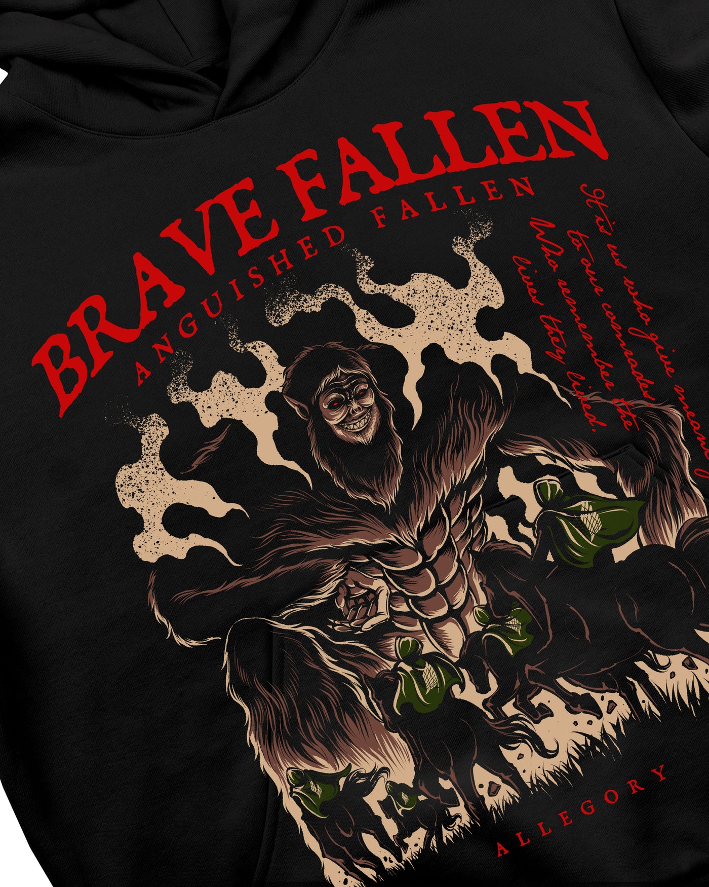The Brave Fallen Hoodie / Black
