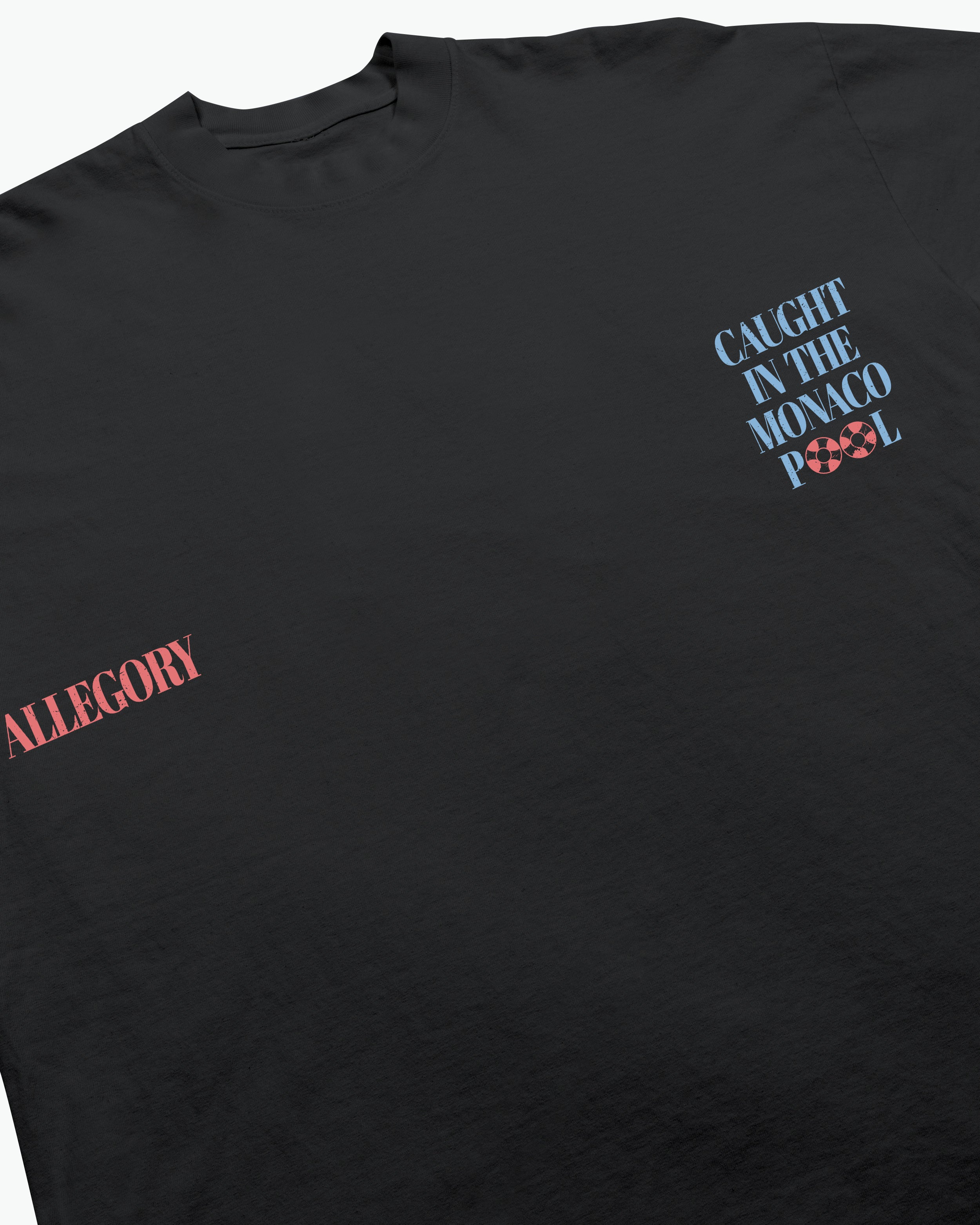 Caught In The Monaco Pool Tee / Charcoal-4