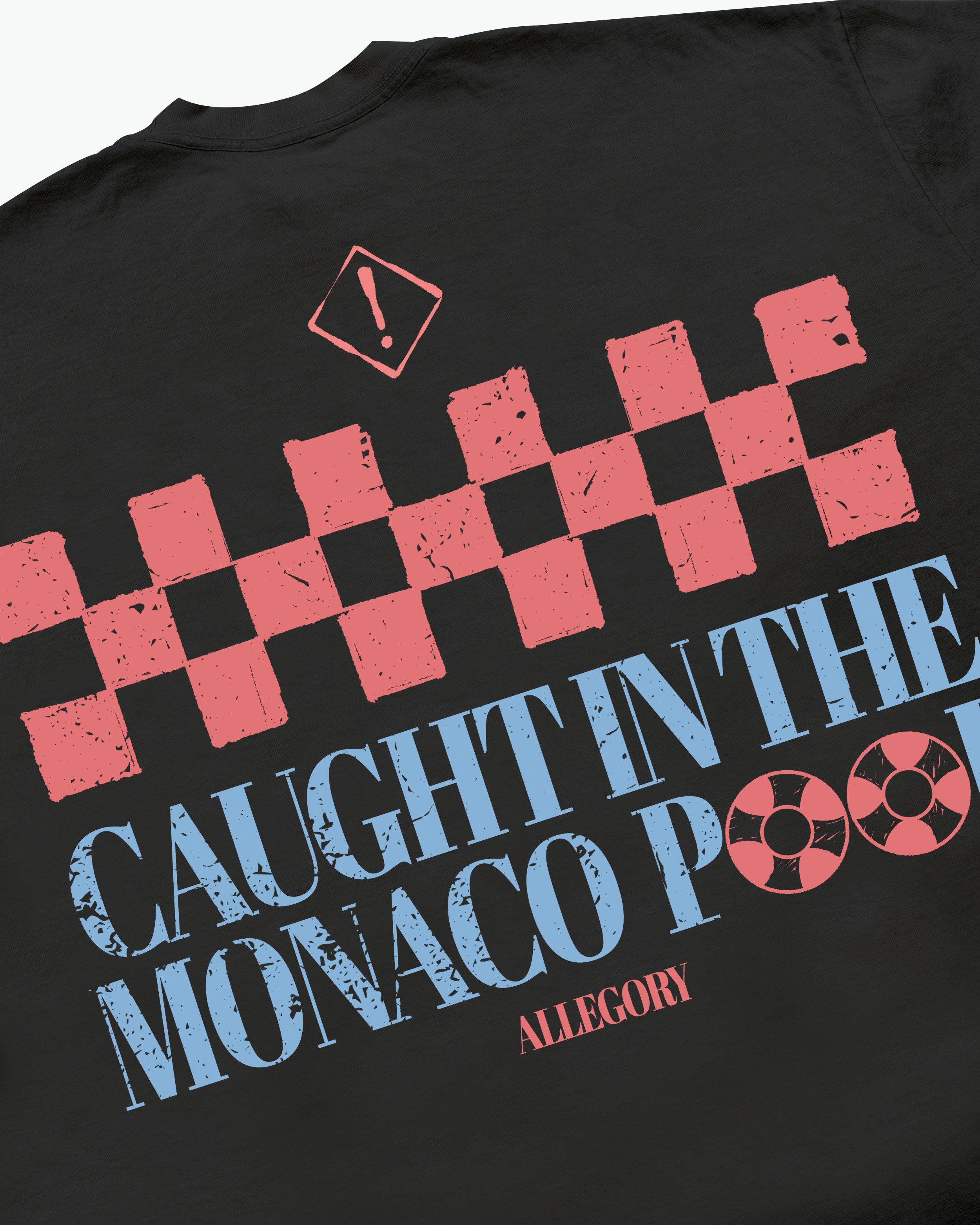 Caught In The Monaco Pool Tee / Charcoal-3