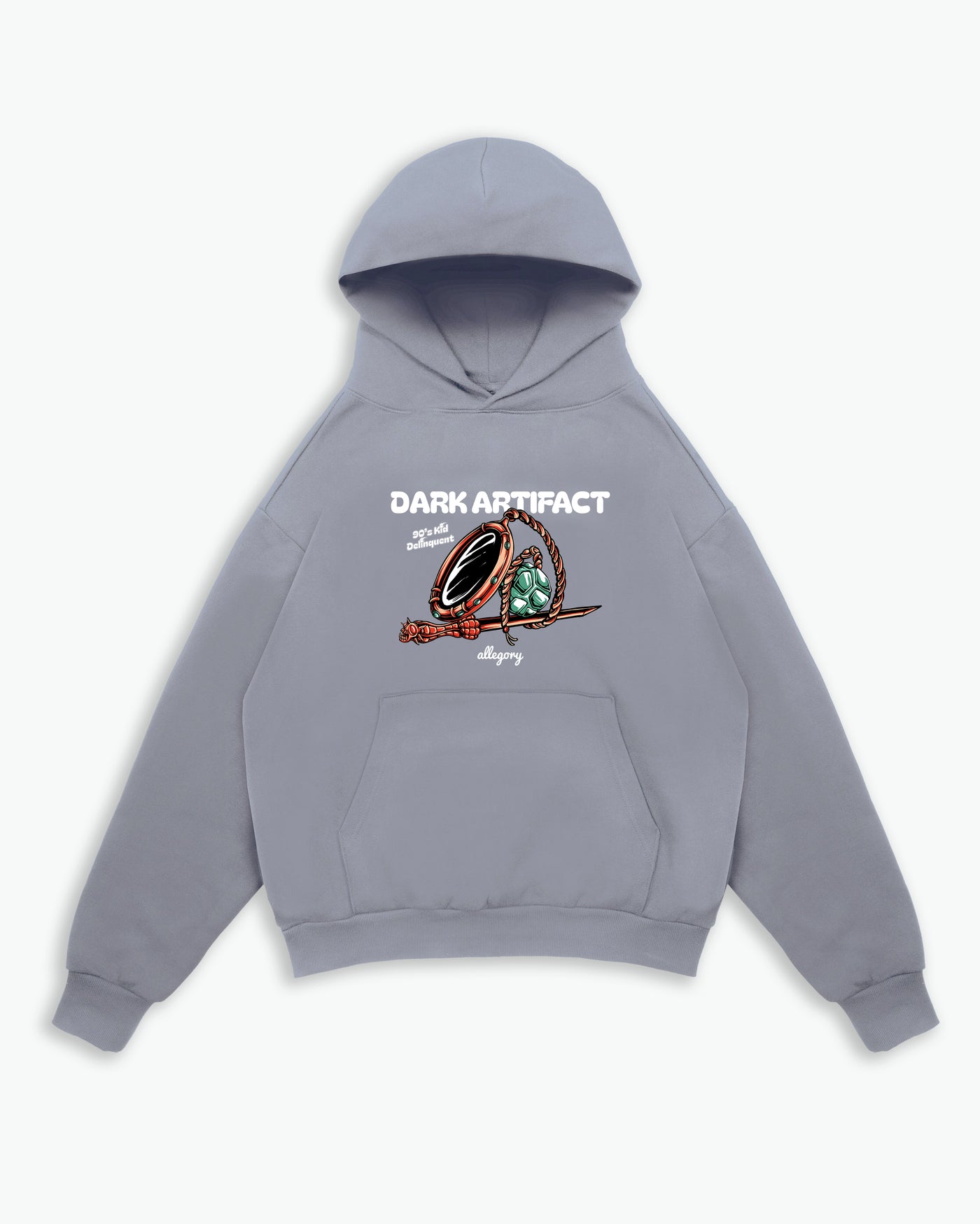 Dark Artifact Hoodie / Maya Blue