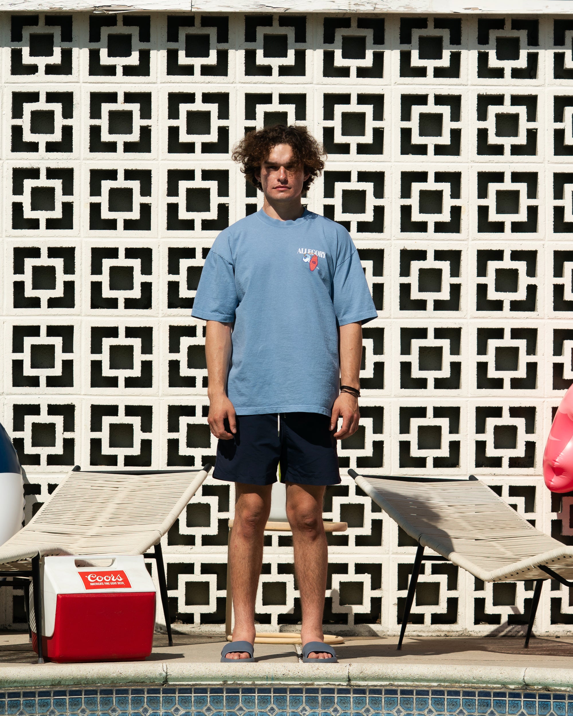 The Lemonade Was Sweet Today Tee / Soft Denim Blue-5