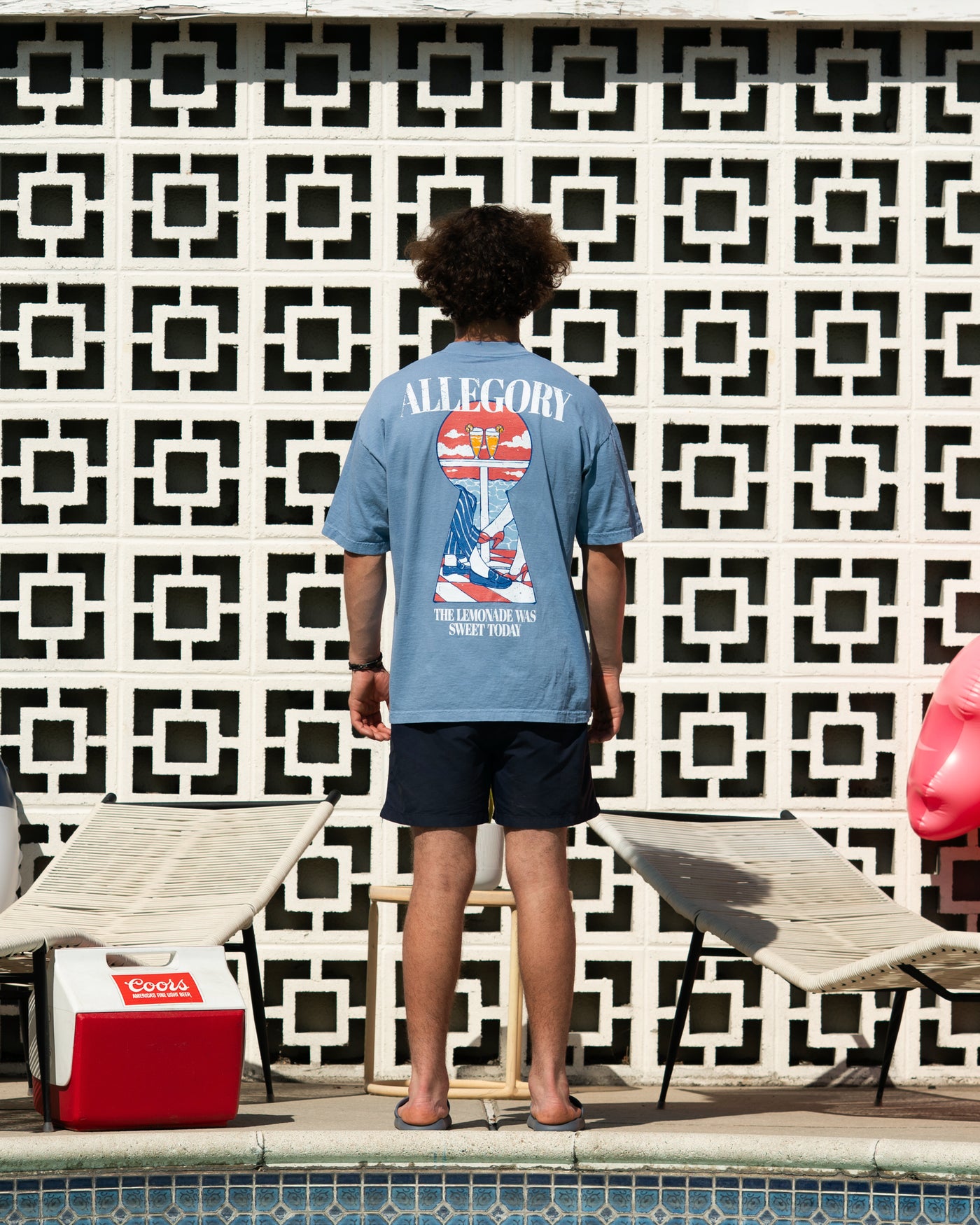 The Lemonade Was Sweet Today Tee / Soft Denim Blue