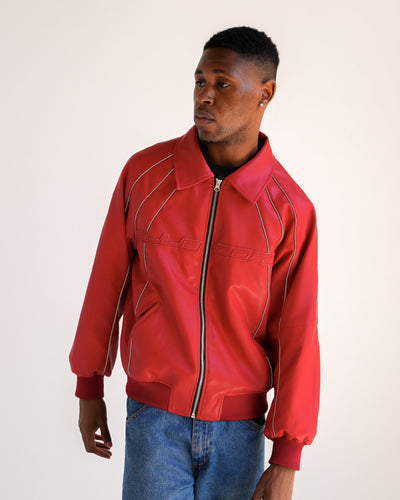 VOYAGER LEATHER JACKET / RED