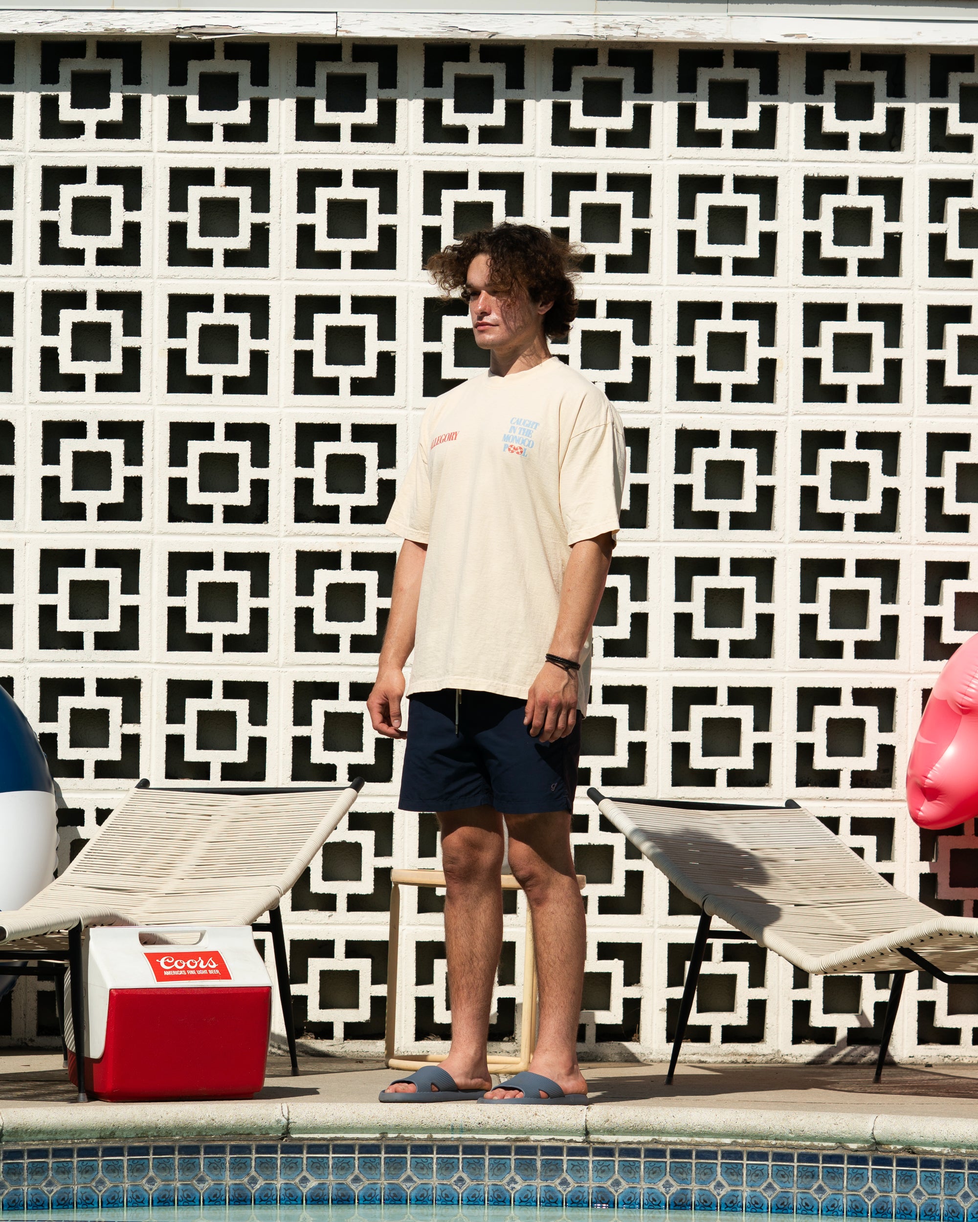 Caught In The Monaco Pool Tee / Washed Gold-7