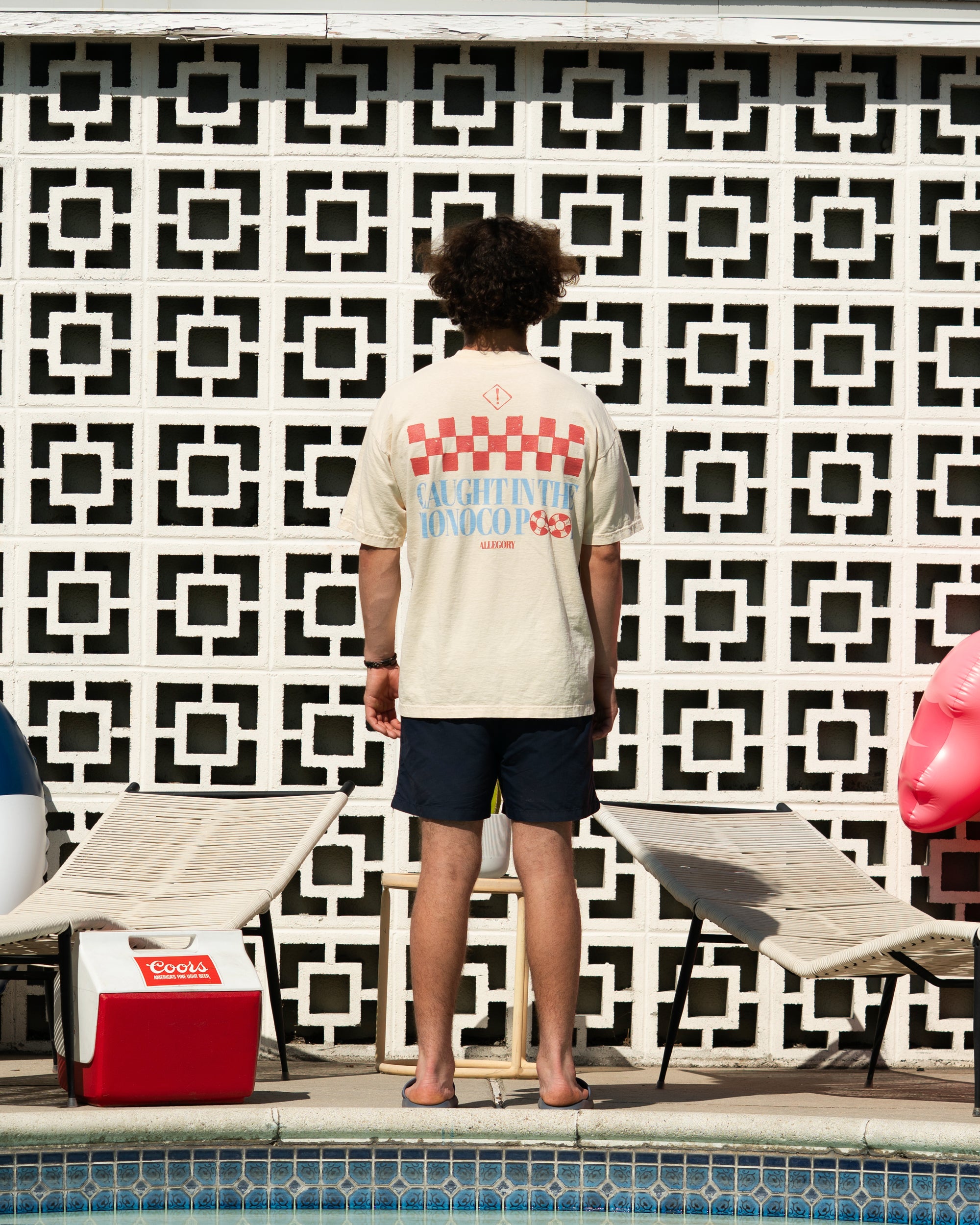 Caught In The Monaco Pool Tee / Washed Gold-5