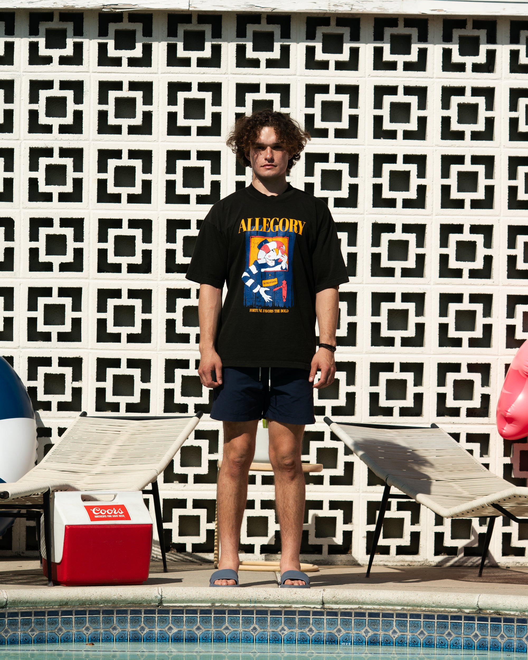 Fortune Favors The Bold Tee / Charcoal-3