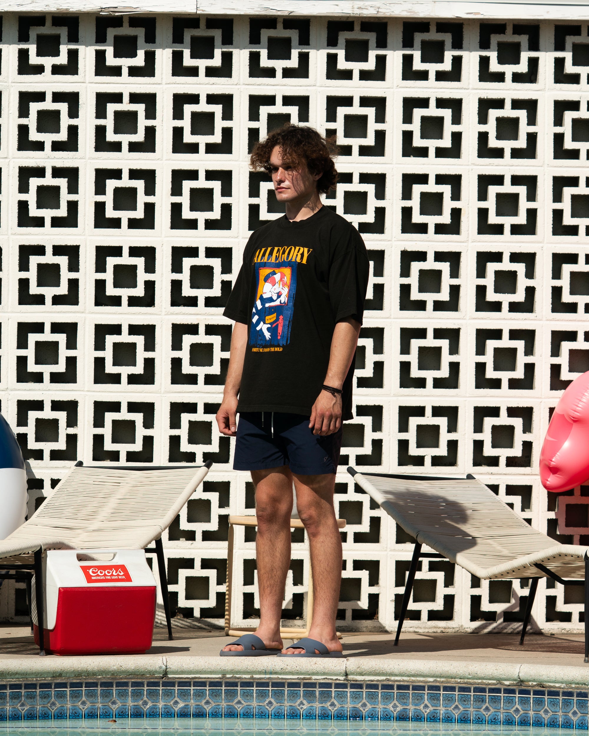 Fortune Favors The Bold Tee / Charcoal-4