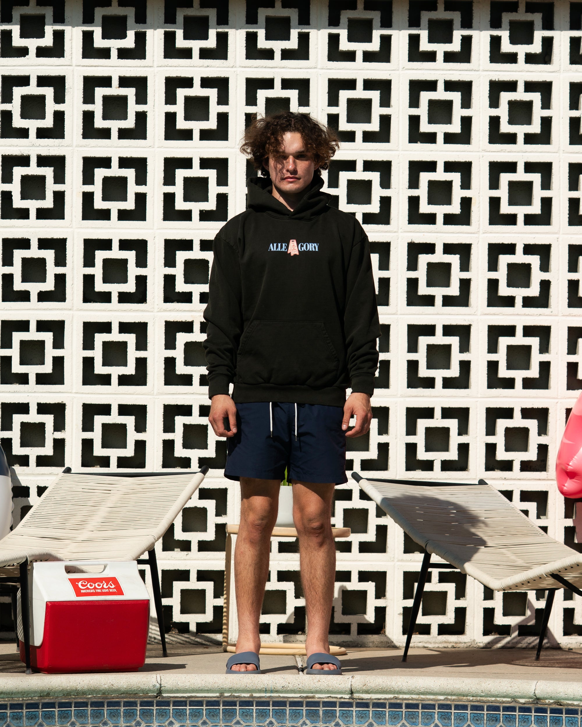 "No Running" Hoodie / Charcoal-5