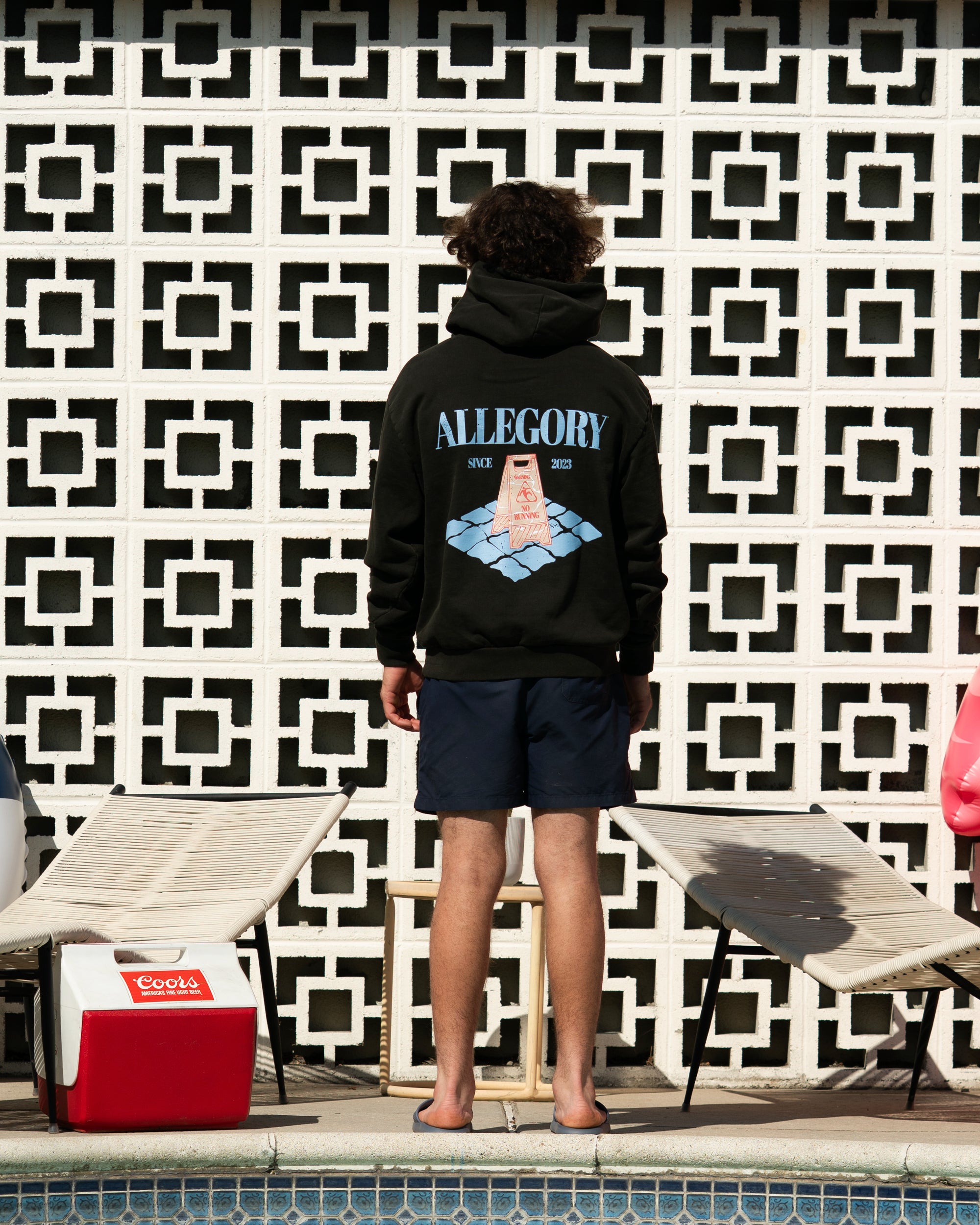 "No Running" Hoodie / Charcoal-6