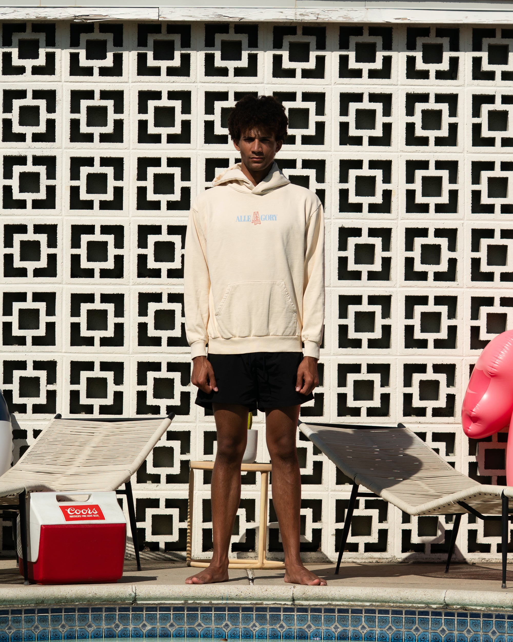 "No Running" Hoodie / Washed Gold-5