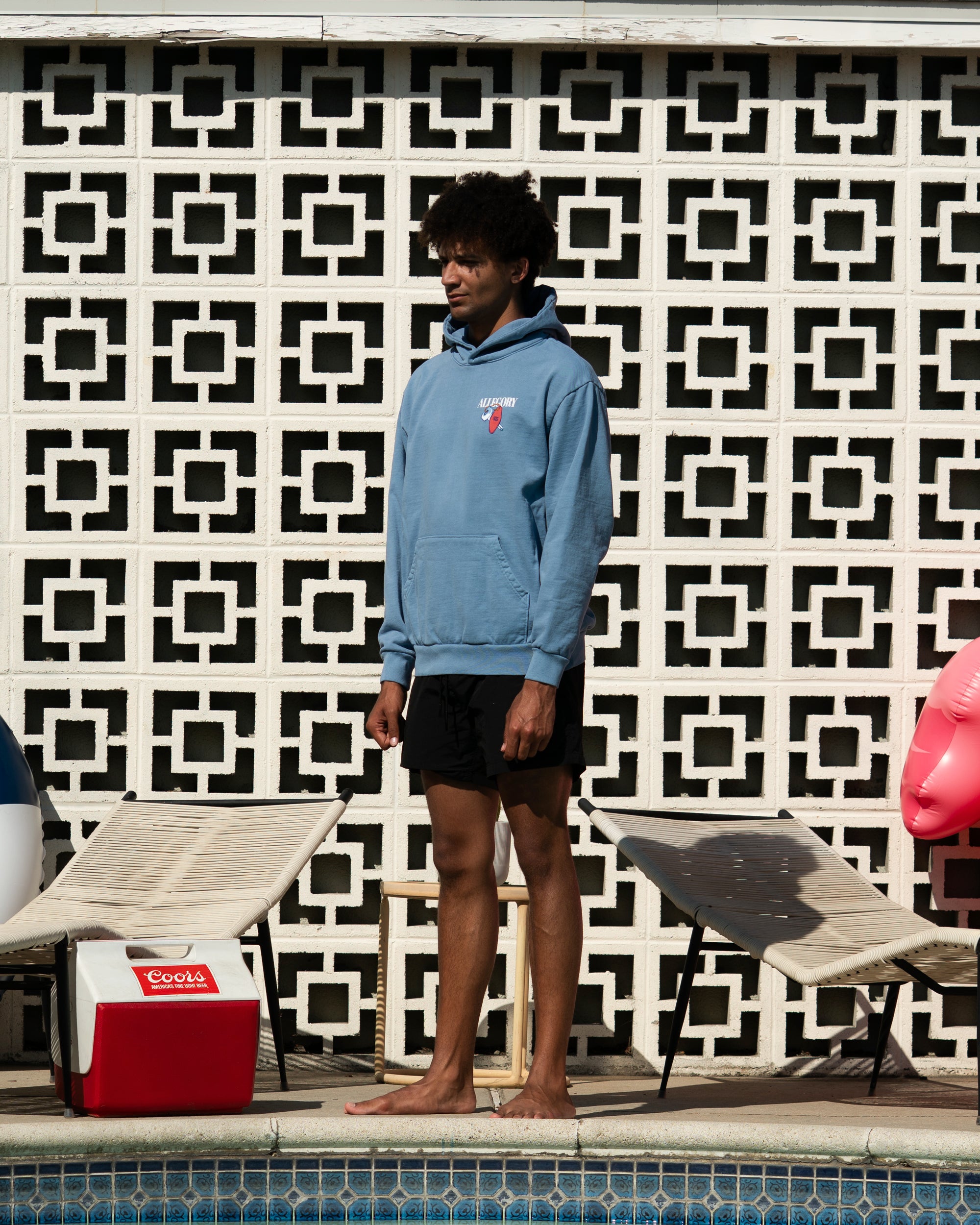 The Lemonade Was Sweet Today Hoodie / Soft Denim Blue-7