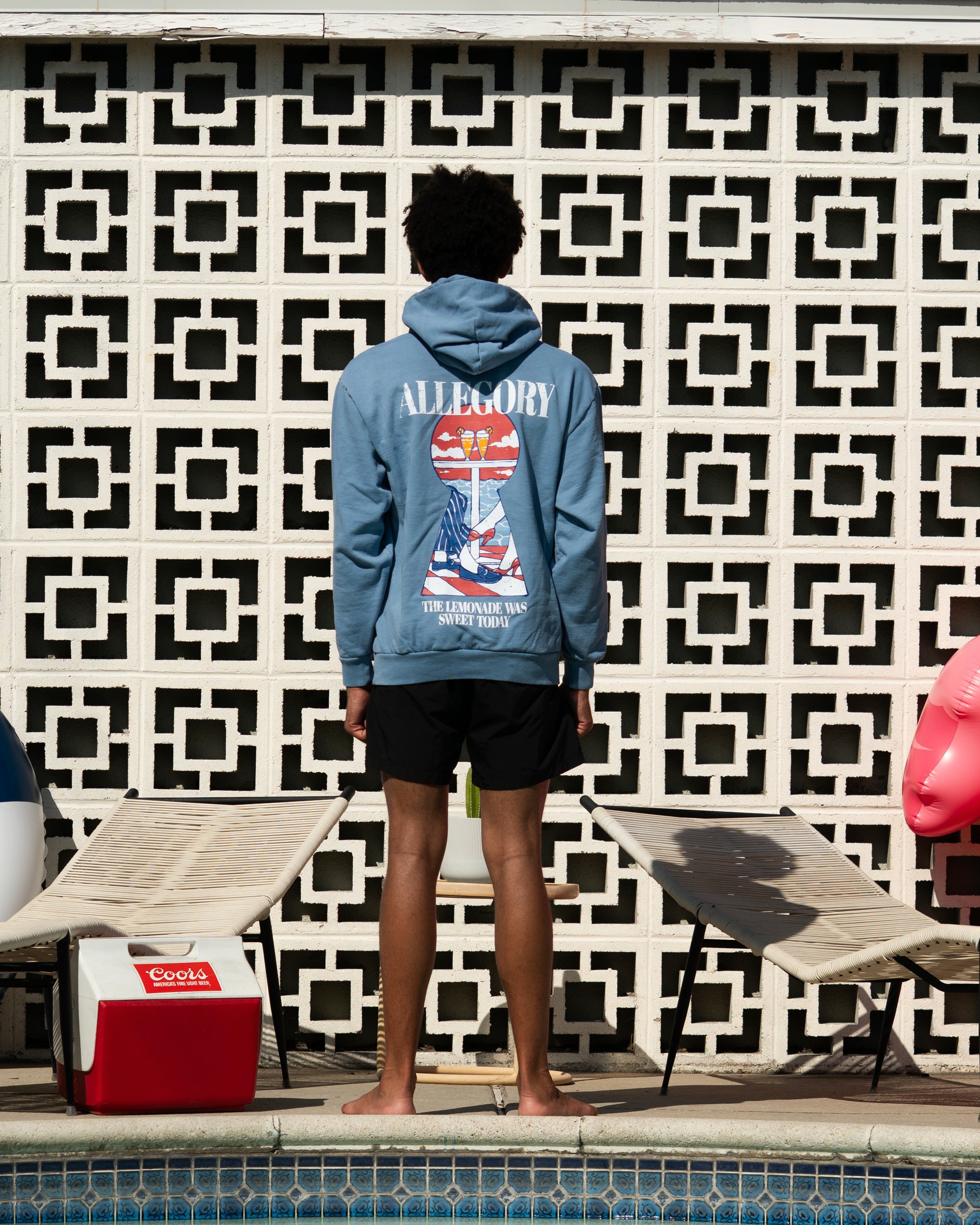 The Lemonade Was Sweet Today Hoodie / Soft Denim Blue-6