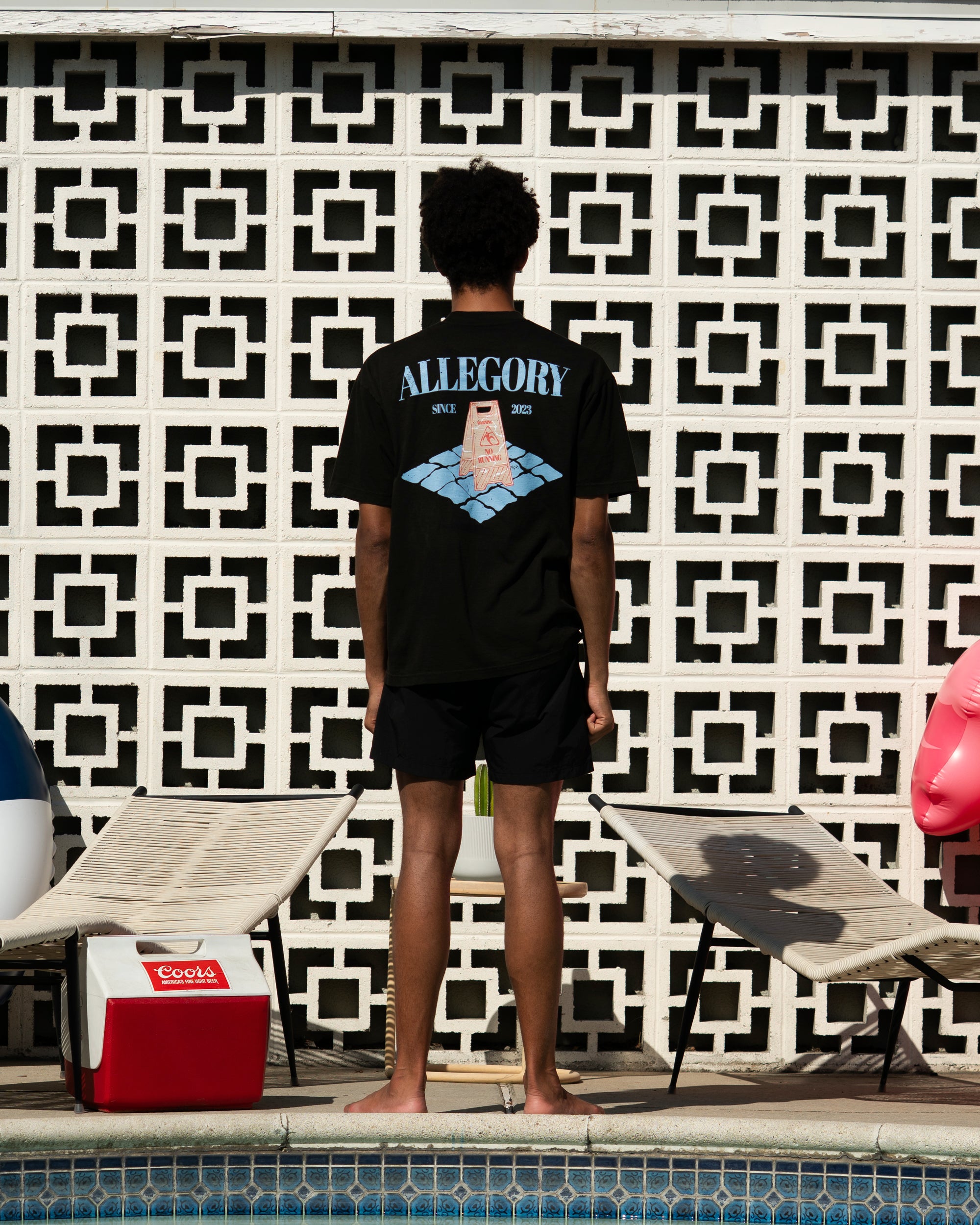 "No Running" Tee / Charcoal-5