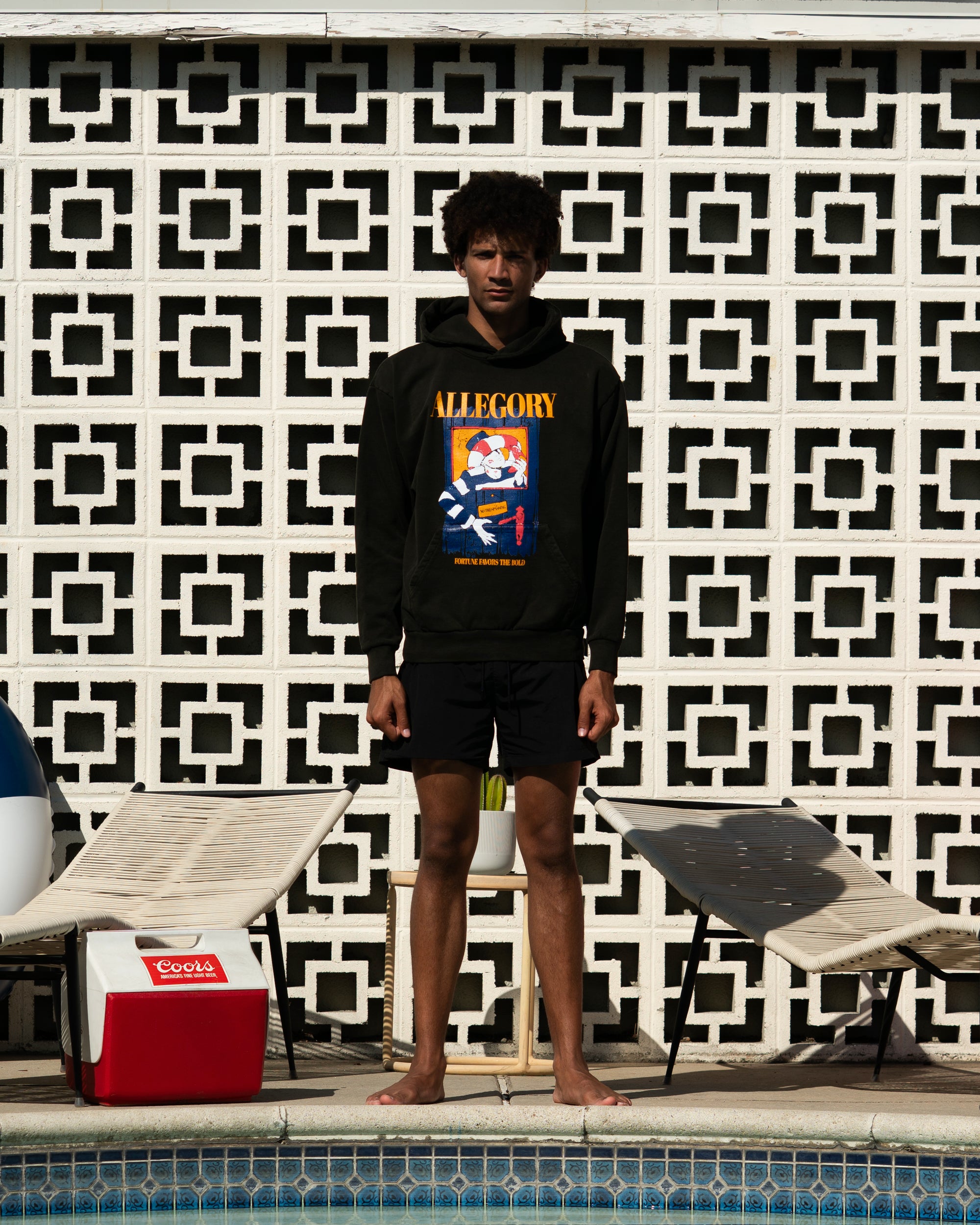 Fortune Favors The Bold Hoodie / Charcoal-3