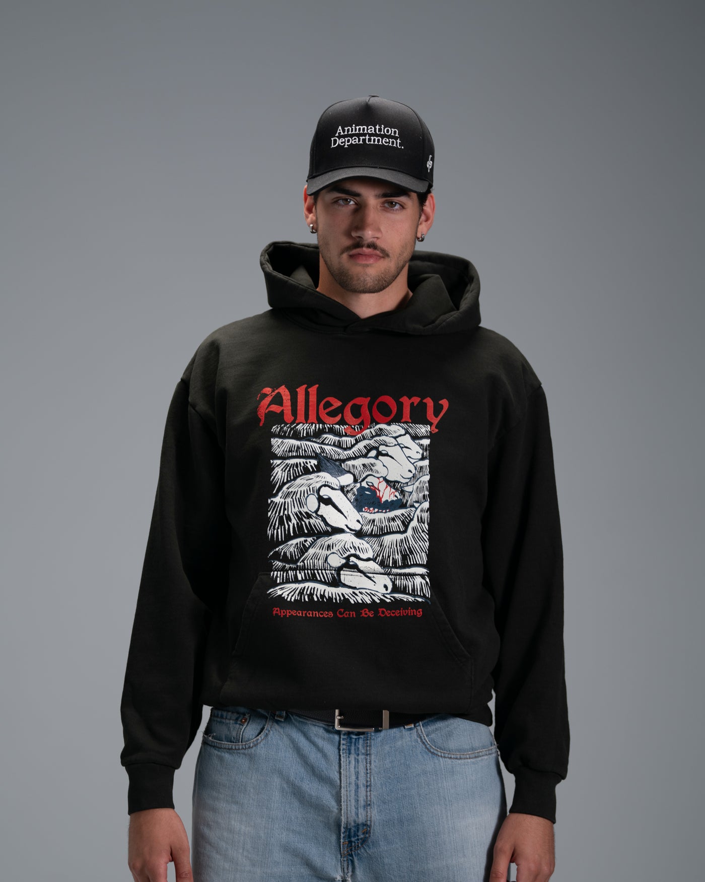 Wolf In Sheep Clothing Hoodie / Charcoal