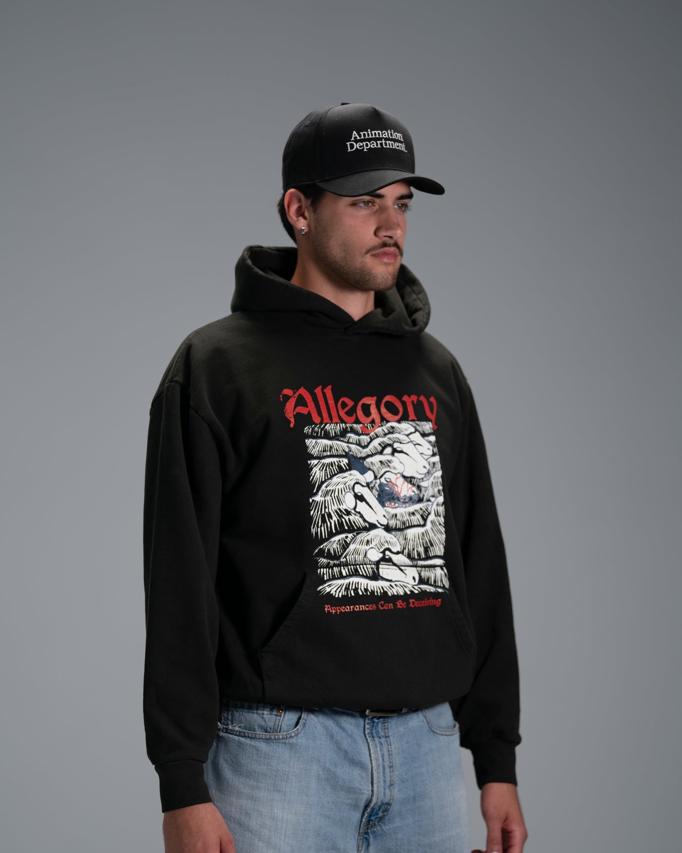 Wolf In Sheep Clothing Hoodie / Charcoal