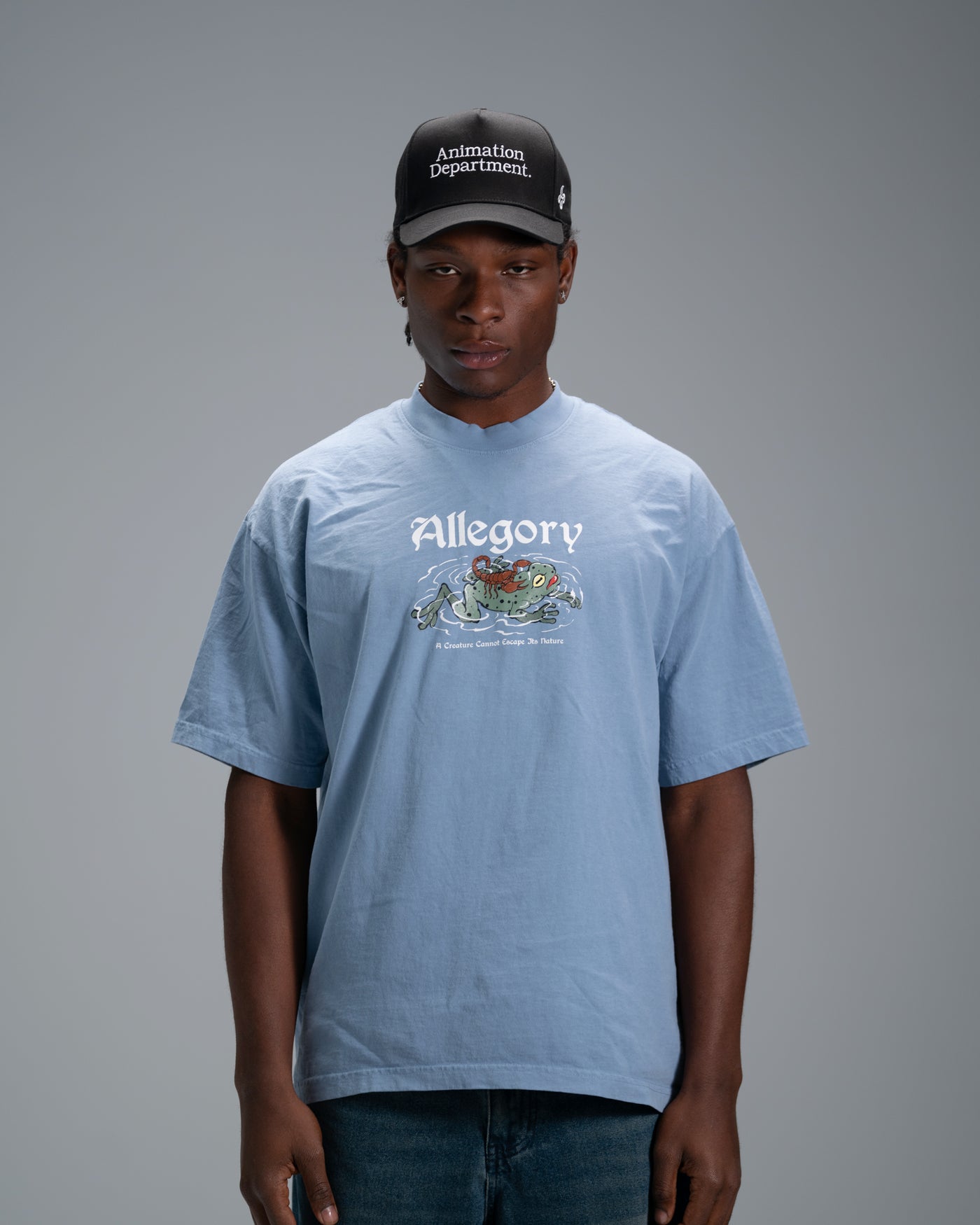 Scorpion and The Frog Tee / Soft Denim Blue