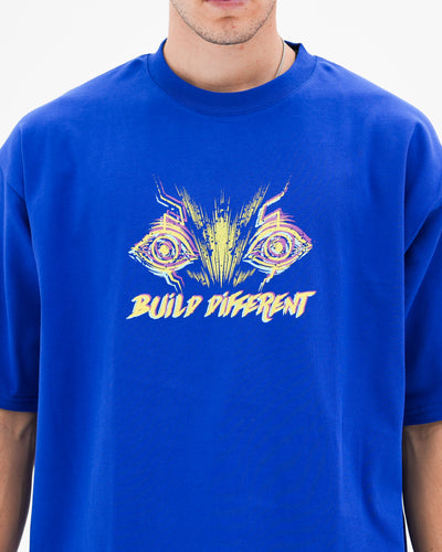 Build Different Heavyweight Cropped Fit Tee / Blue