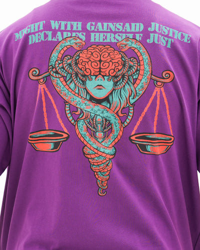 Psycho Pass Justice Heavyweight Cropped Fit Tee / Purple