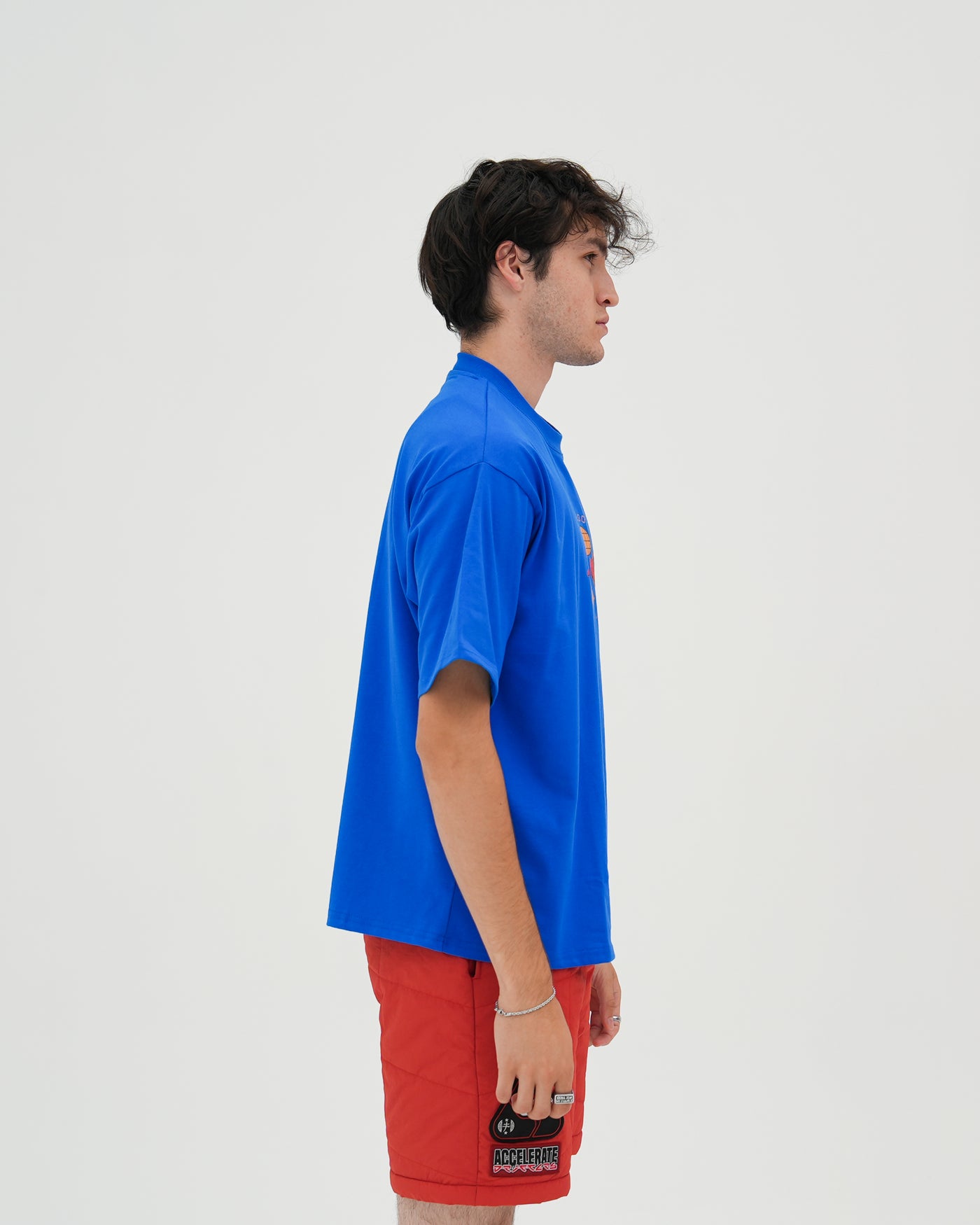 Escape To The Network Heavyweight Cropped Fit Tee / Blue