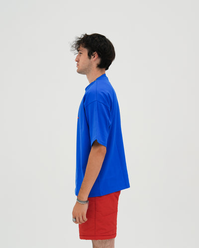 Escape To The Network Heavyweight Cropped Fit Tee / Blue