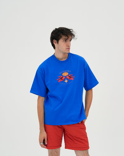 Escape To The Network Heavyweight Tee / Blue