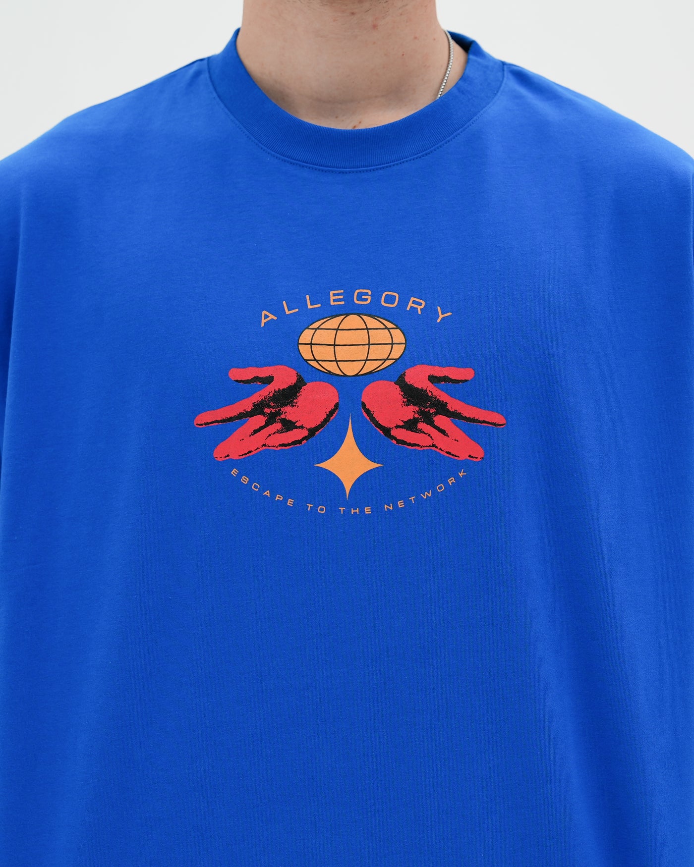 Escape To The Network Heavyweight Tee / Blue