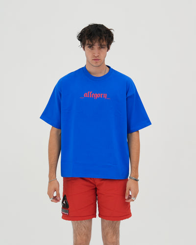 No Longer Human Heavyweight Cropped Fit Tee / Blue