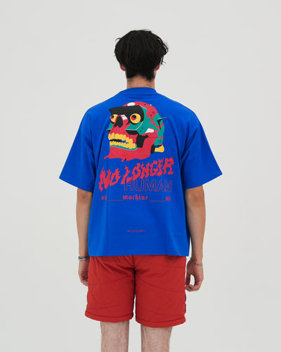 No Longer Human Heavyweight Cropped Fit Tee / Blue