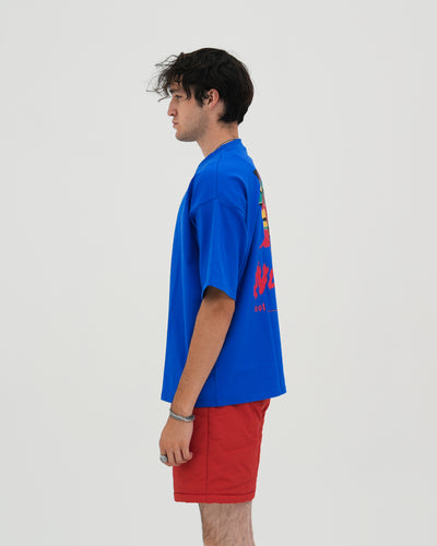 No Longer Human Heavyweight Cropped Fit Tee / Blue