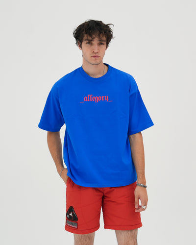 No Longer Human Heavyweight Cropped Fit Tee / Blue