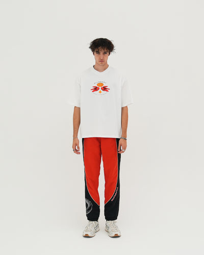 Escape To The Network Heavyweight Cropped Fit Tee / White