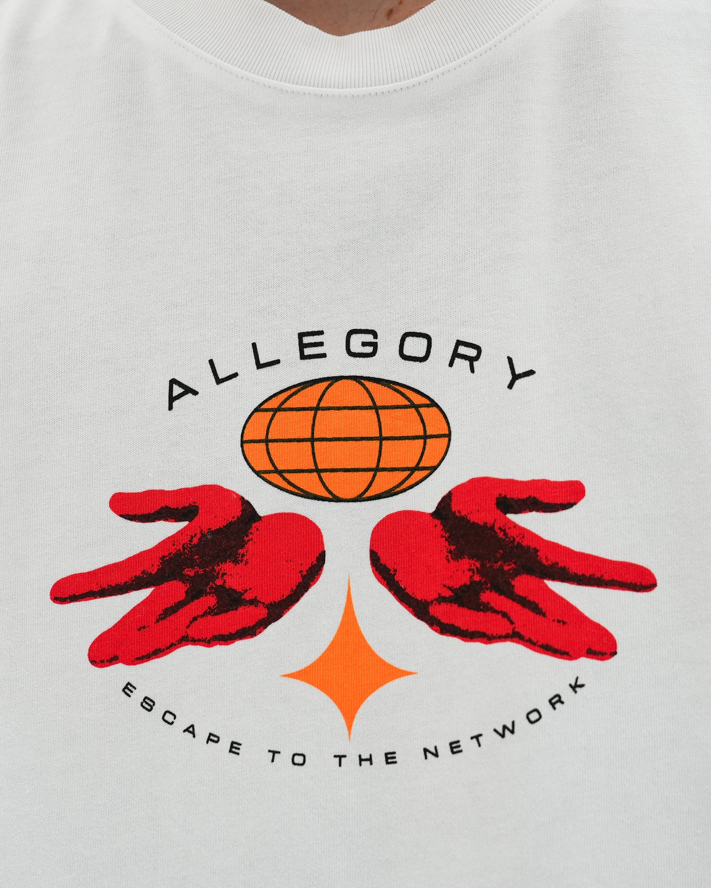 Escape To The Network Heavyweight Tee / White