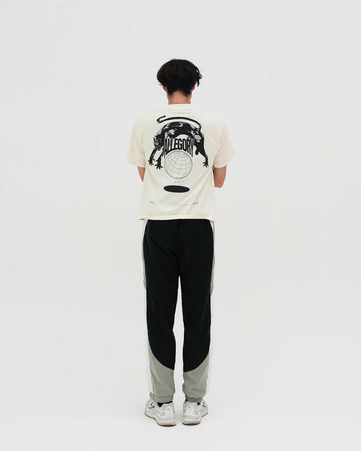 Nature_Technology Heavyweight Cropped Fit Tee / Cream