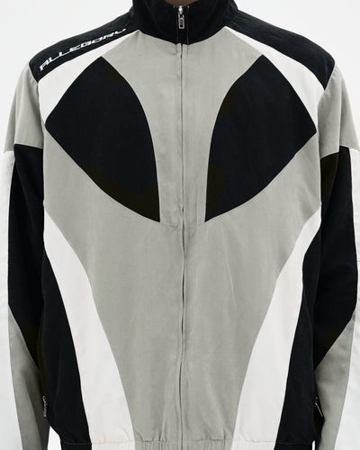 Cyber Punk Track Jacket / Black / Grey / White