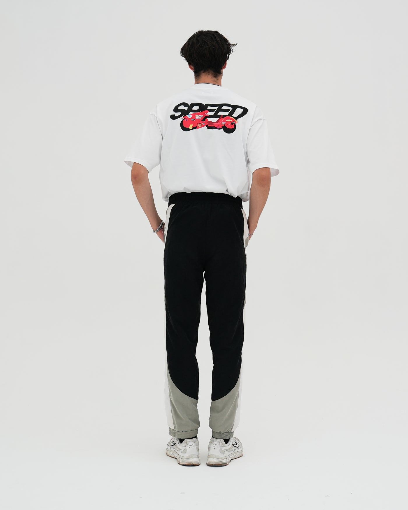 Cyber Punk Track Pants / Black / Grey / White