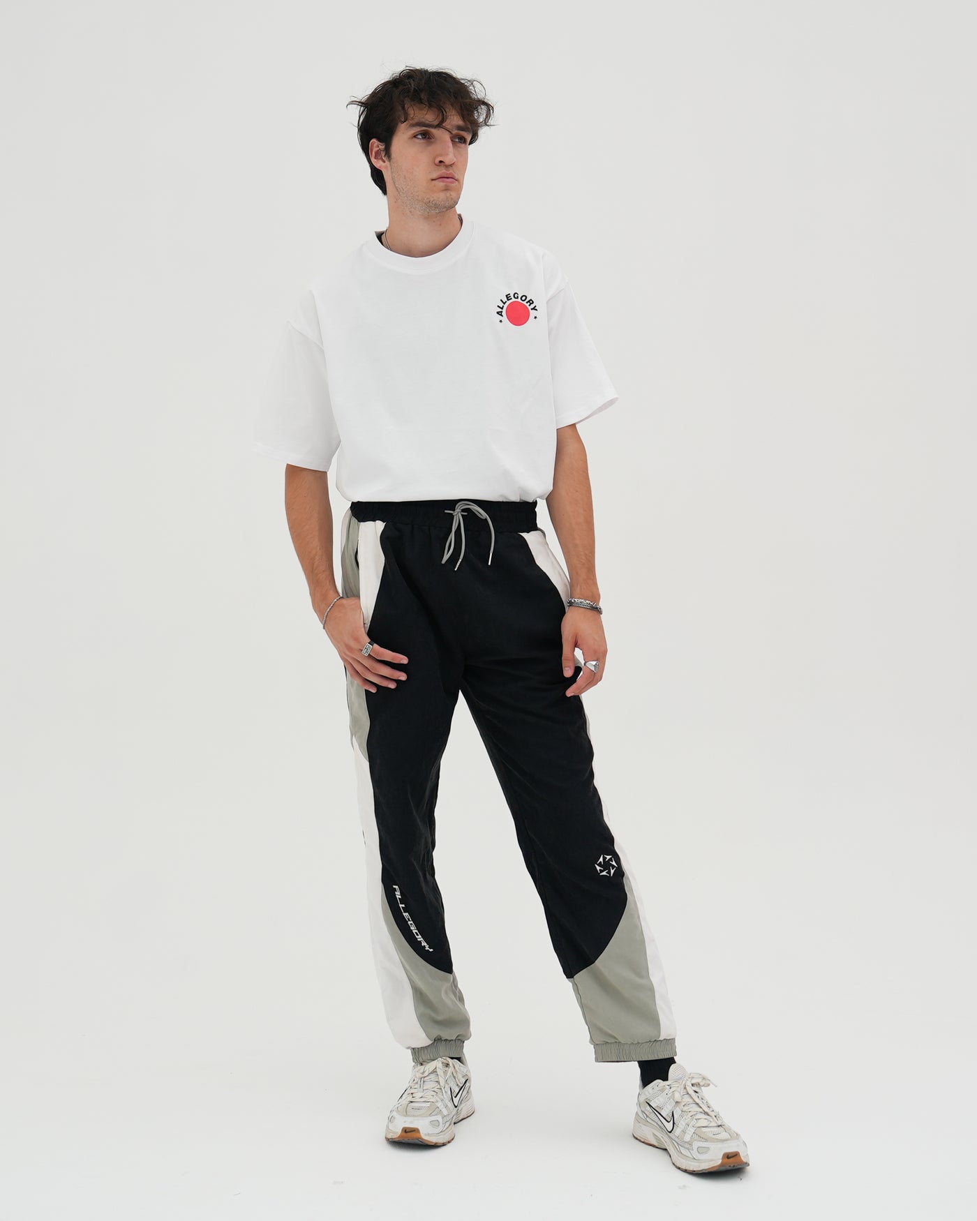 Cyber Punk Track Pants / Black / Grey / White