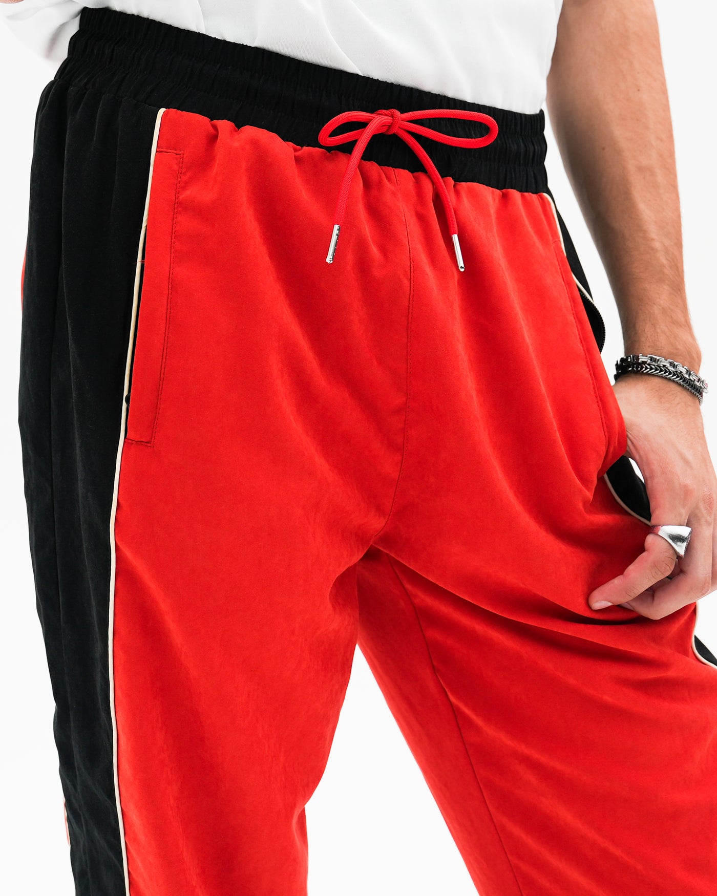 NeoTokyo Track Pants / Red / Black