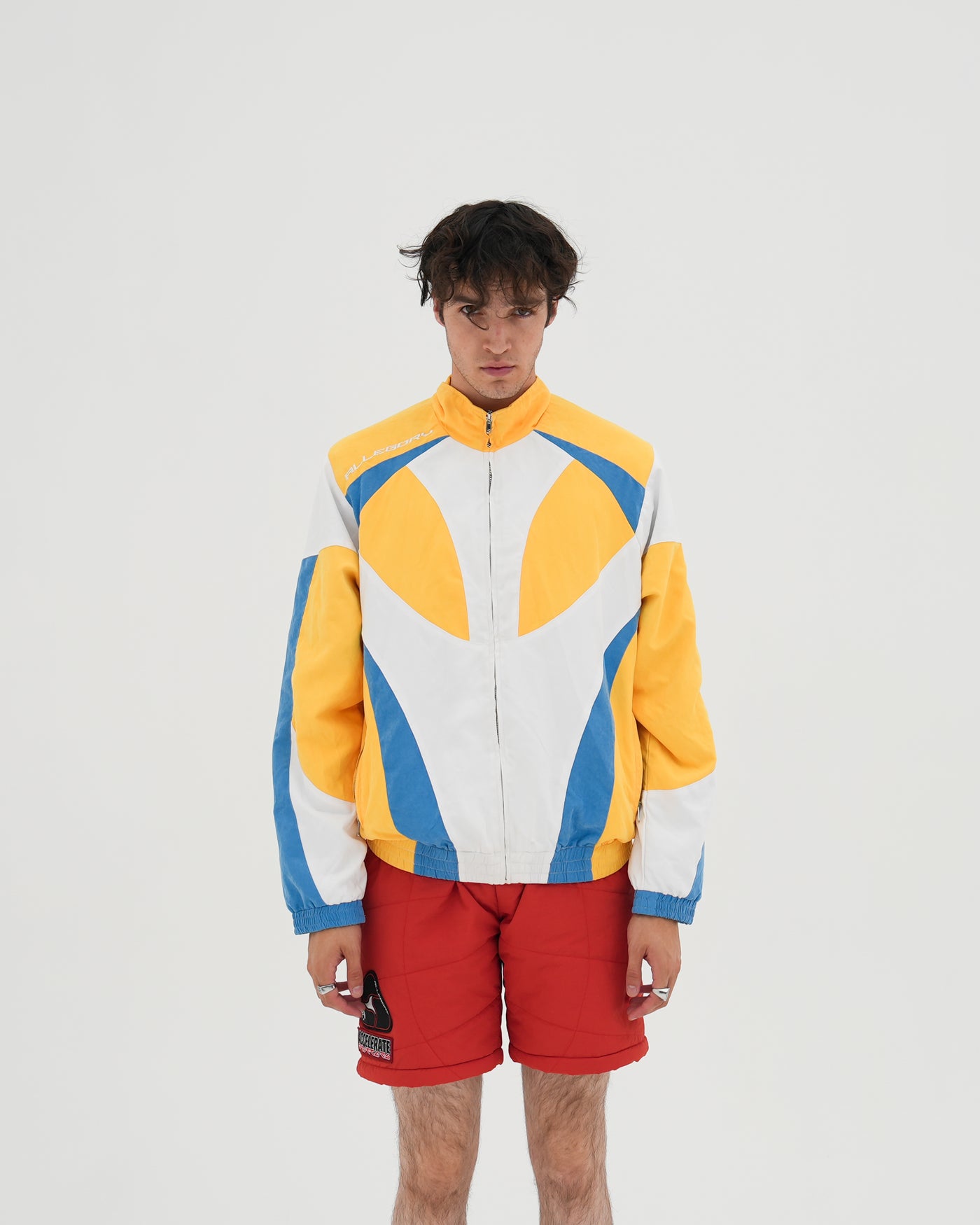 Cyber Punk Track Jacket / Yellow / Blue / White