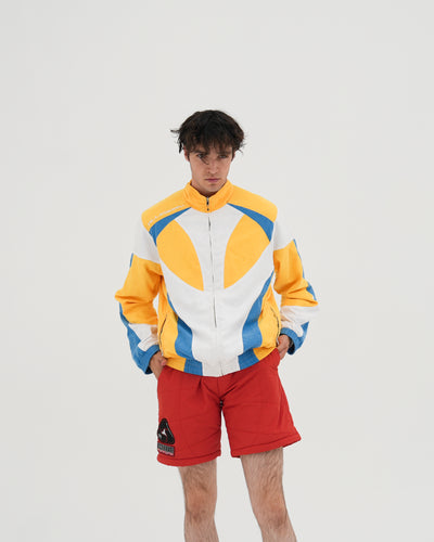 Cyber Punk Track Jacket / Yellow / Blue / White