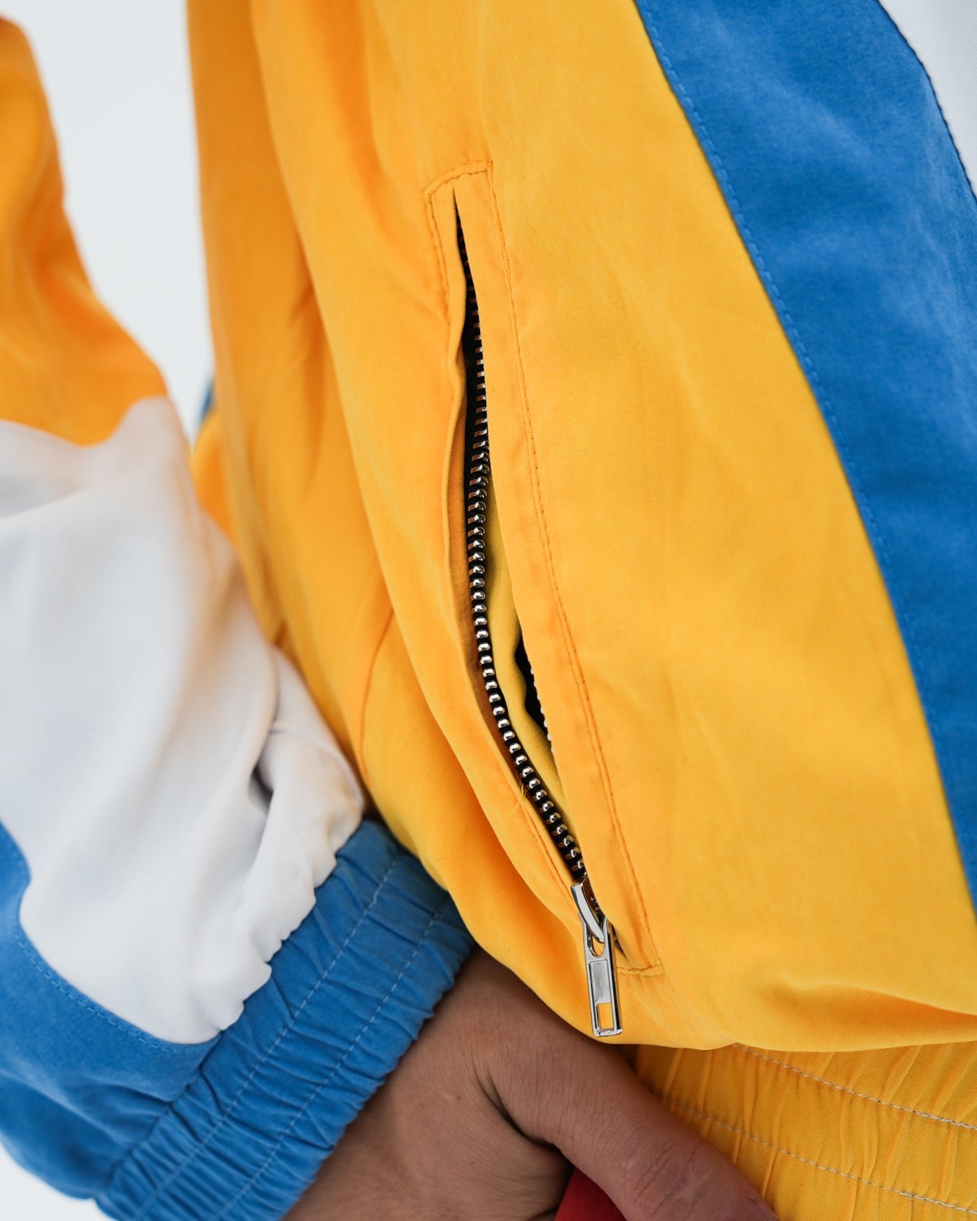 Cyber Punk Track Jacket / Yellow / Blue / White