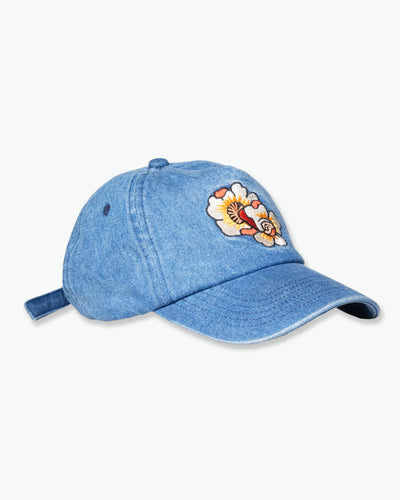 Petal of the Wind Washed Denim Hat / Faded Blue