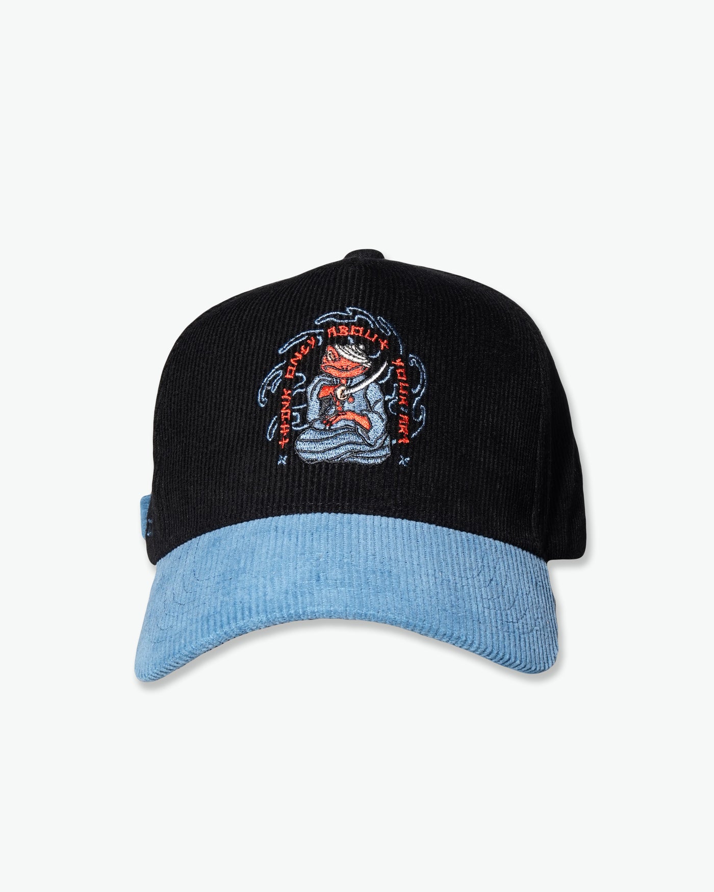 Samurai Art Frog Corduroy Hat / Black / Bluesteel