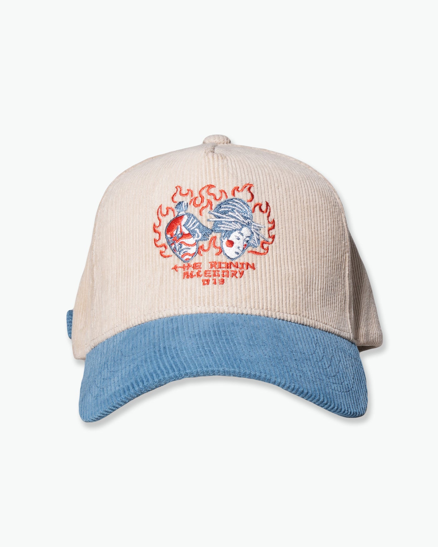 Edo Period Corduroy Hat / Cream / Bluesteel