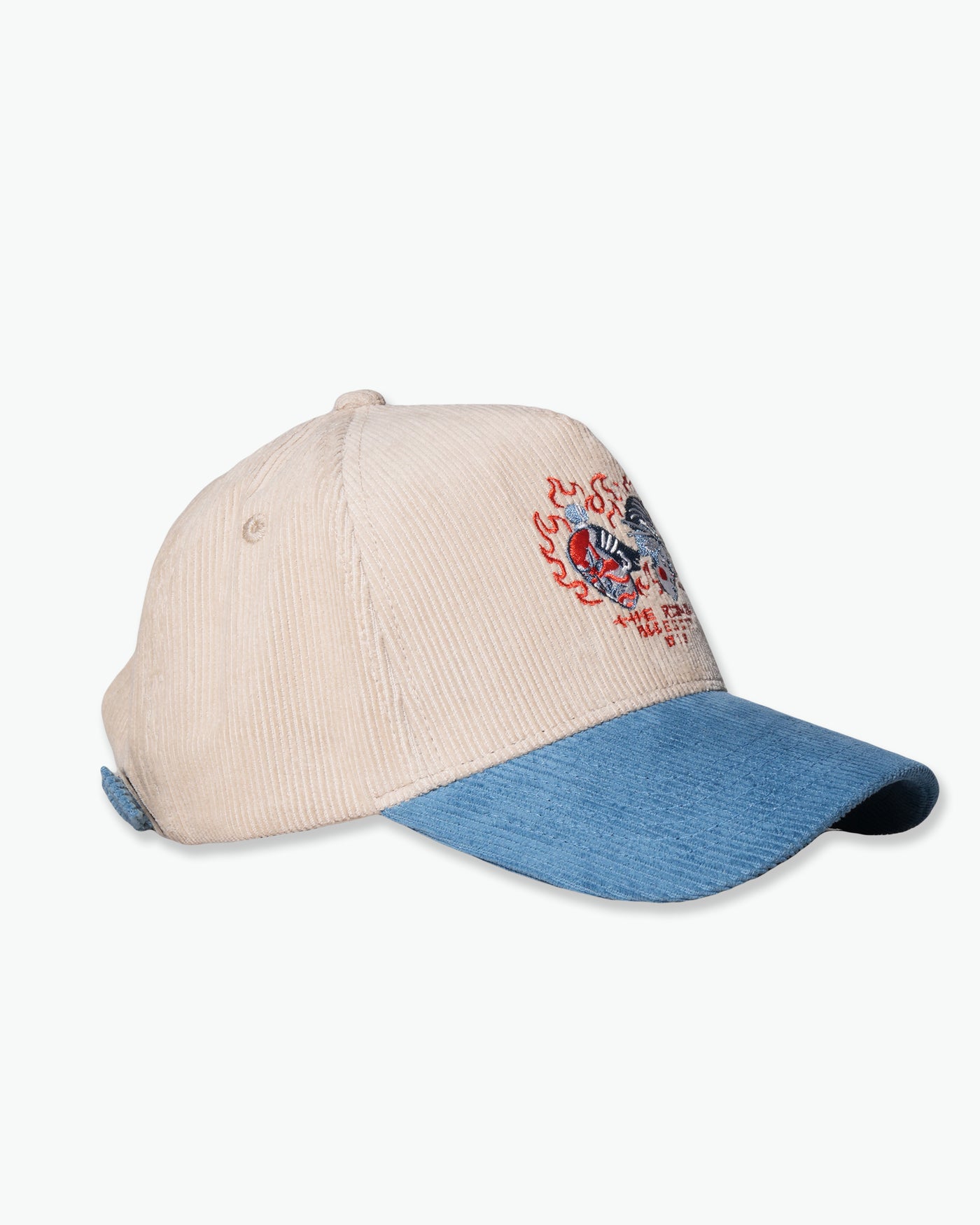 Edo Period Corduroy Hat / Cream / Bluesteel