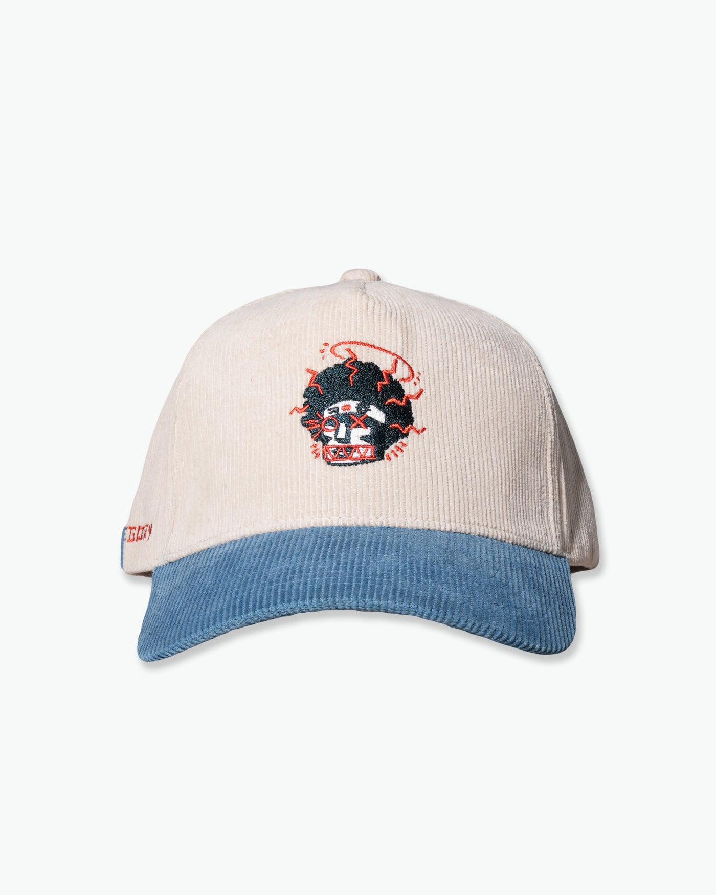 Afro Samurai Corduroy Hat / Cream / Bluesteel