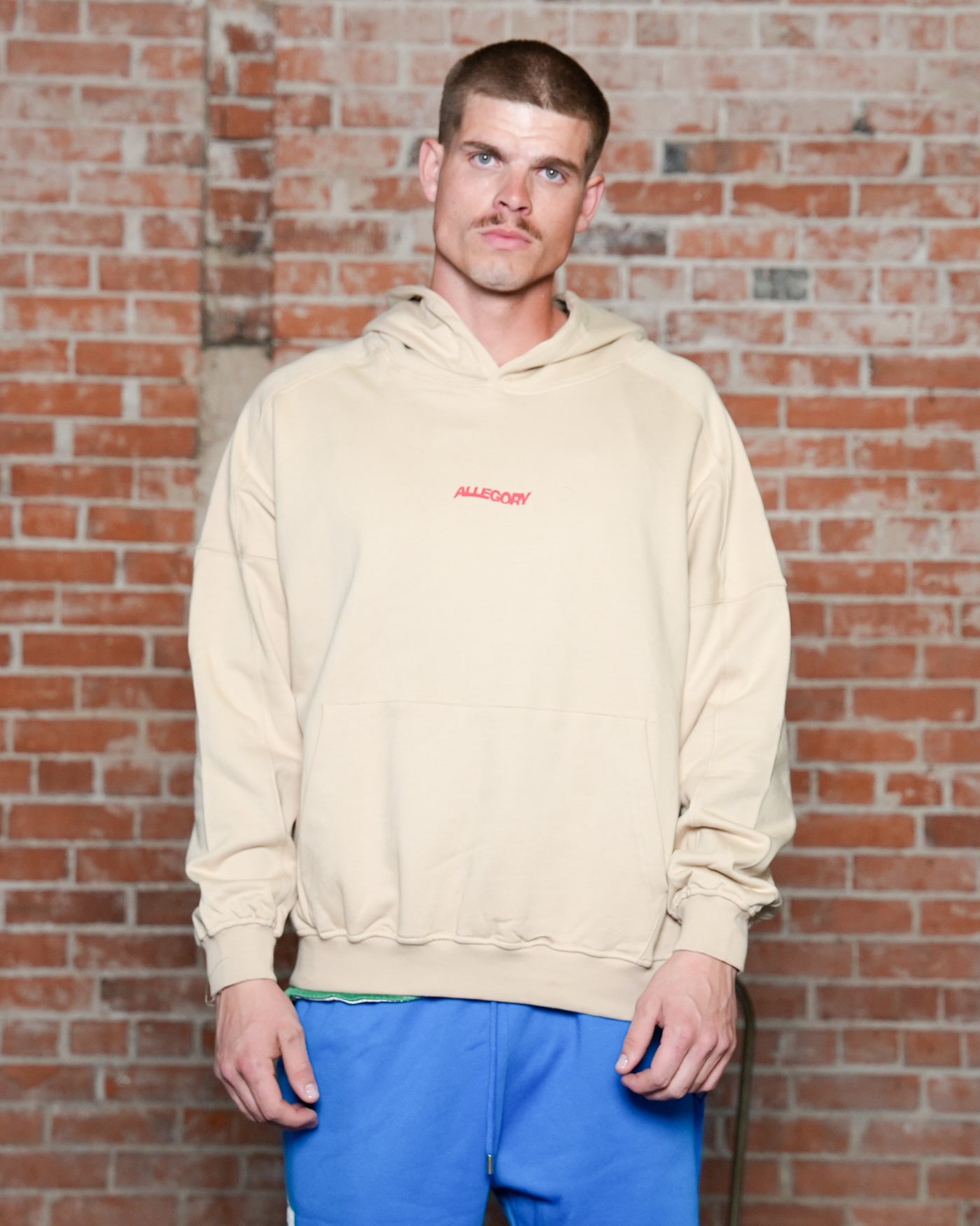 Masters Of Masters Heavyweight Hoodie / Sand / Blue / Red